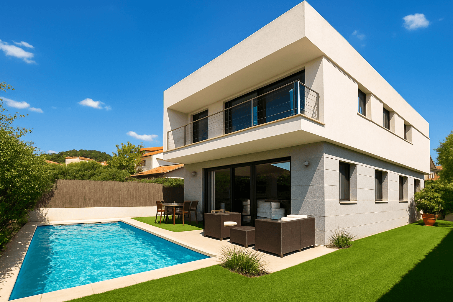 Casa de diseño con jardín y piscina privados. - Foto 1