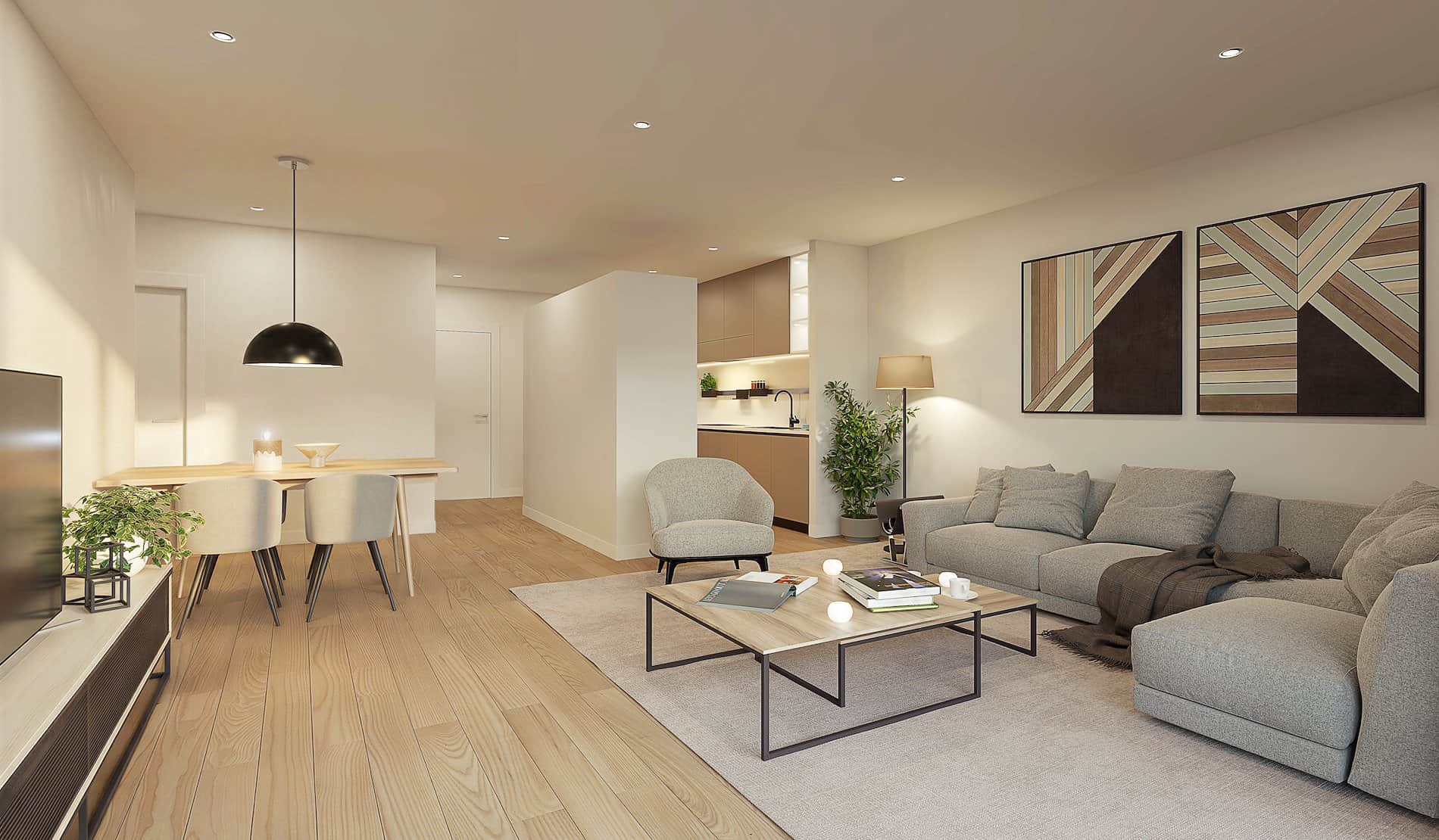OBRA NUEVA EN BESCANÓ: ÁTICOS DÚPLEX DE 2 HABITACIONES DOBLES Y ESTUDIO. - Foto 3