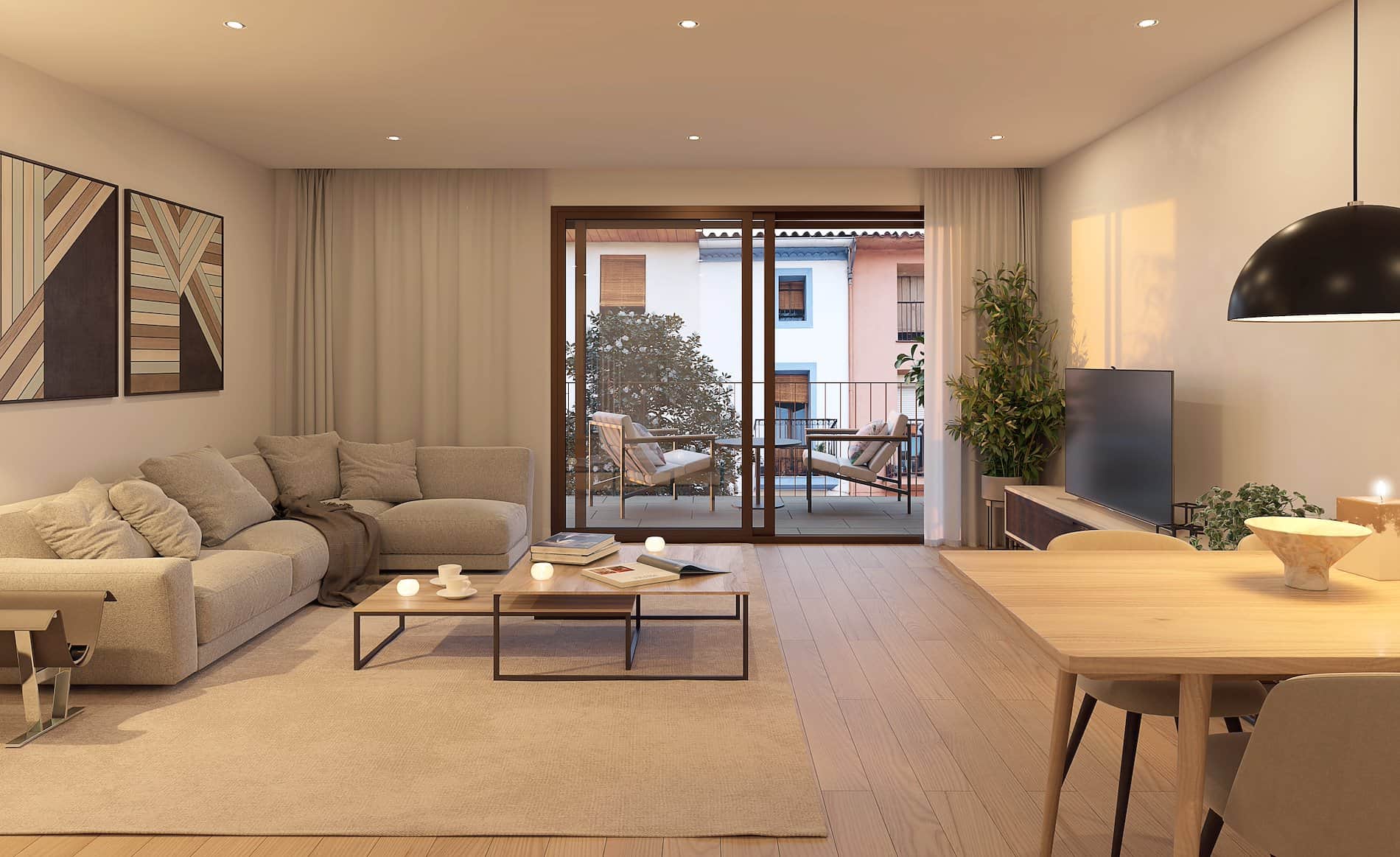OBRA NUEVA EN BESCANÓ: ÁTICOS DÚPLEX DE 2 HABITACIONES DOBLES Y ESTUDIO. - Foto 2